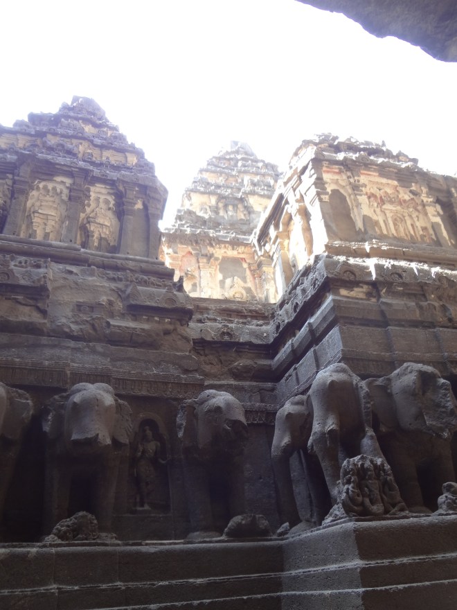 The hindu temple from behind